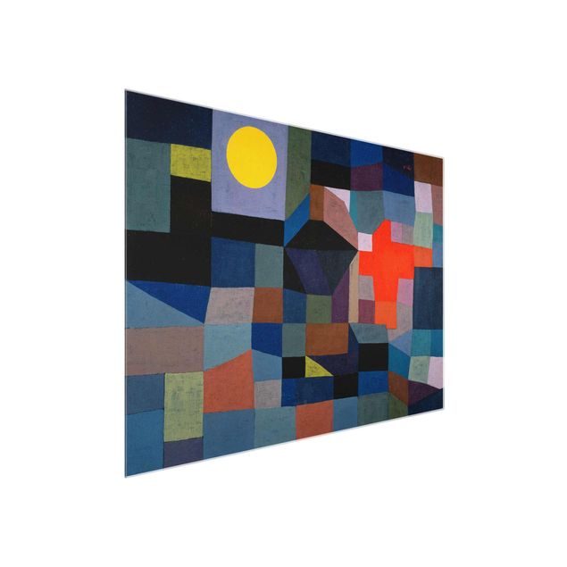 Obrazy na szkle abstrakcja Paul Klee - Ogień przy pełni księżyca