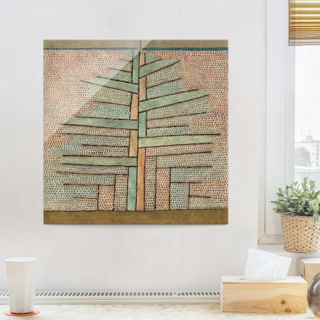 Obrazy na szkle kwadrat Paul Klee - Drzewo sosnowe
