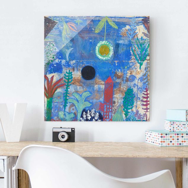 Obrazy na szkle kwadrat Paul Klee - Zatopiony pejzaż