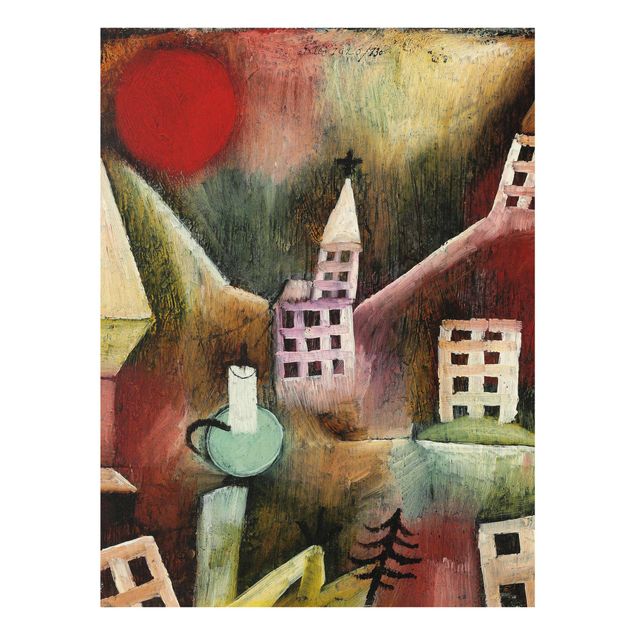 Obrazy na szkle abstrakcja Paul Klee - Zniszczona wioska