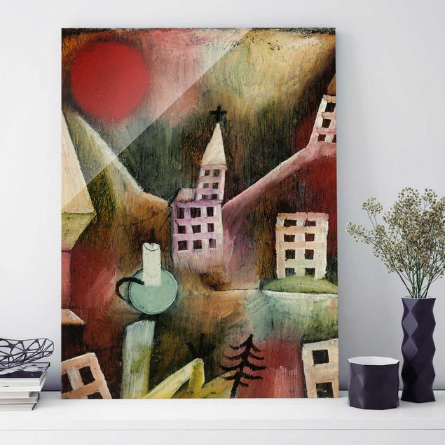 Obrazy na szkle architektura i horyzont Paul Klee - Zniszczona wioska