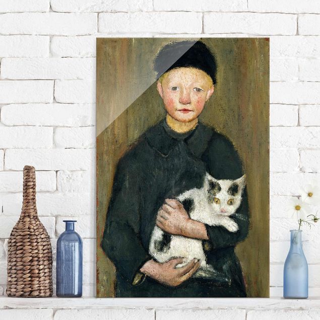 Ekspresjonizm obrazy Paula Modersohn-Becker - Chłopiec z kotem