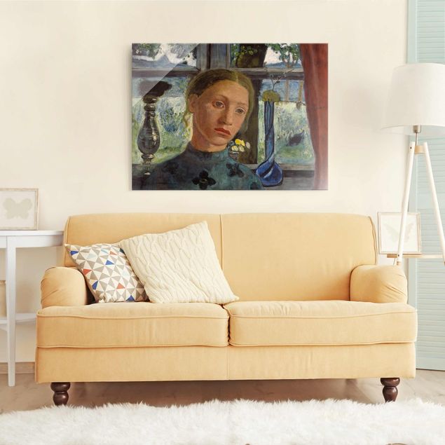 Obrazy na szkle poziomy Paula Modersohn-Becker - Głowa dziewczynki przed oknem