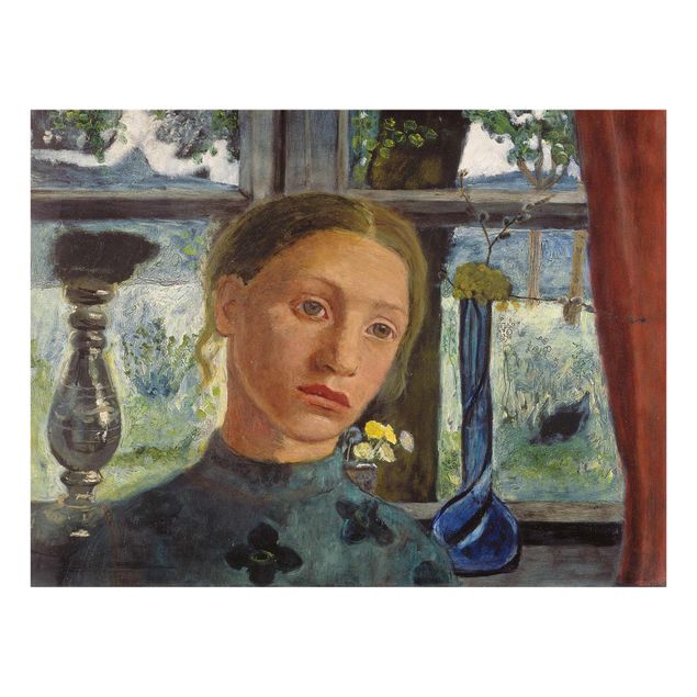 Obrazy do salonu nowoczesne Paula Modersohn-Becker - Głowa dziewczynki przed oknem