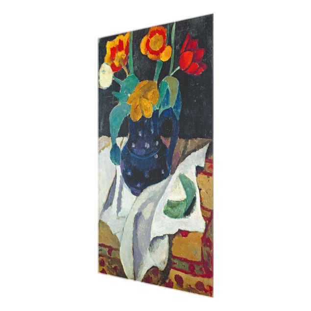 Kolorowe obrazy Paula Modersohn-Becker - Martwa natura z tulipanami
