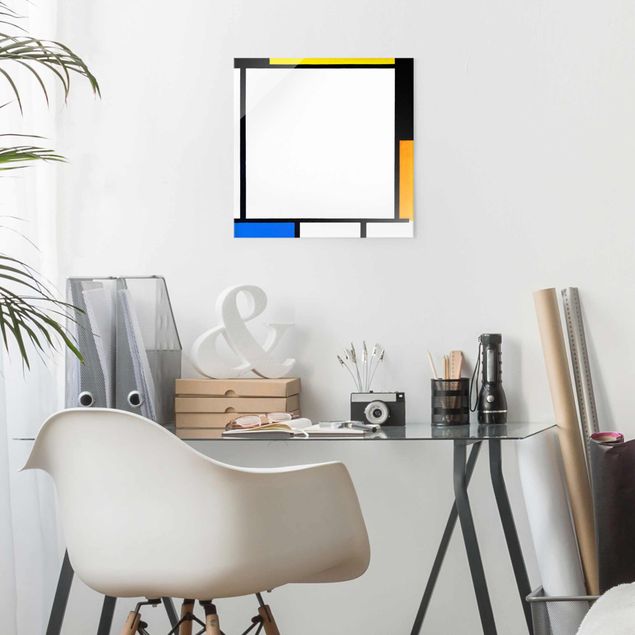 Obrazy na szkle kwadrat Piet Mondrian - Kompozycja III