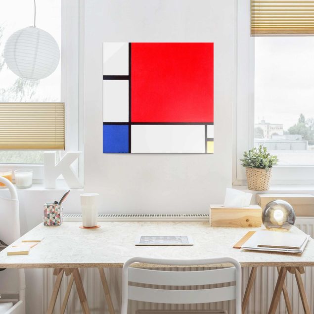 Obrazy impresjonistyczne Piet Mondrian - Kompozycja Czerwony Niebieski Żółty