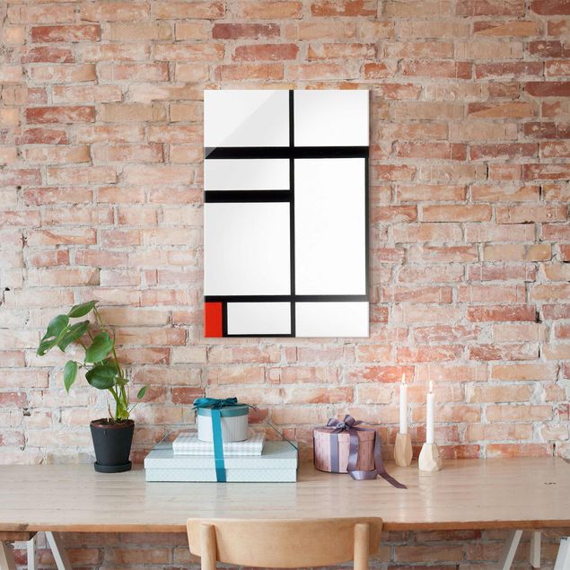 Obrazy impresjonistyczne Piet Mondrian - Kompozycja Red czarno-biały