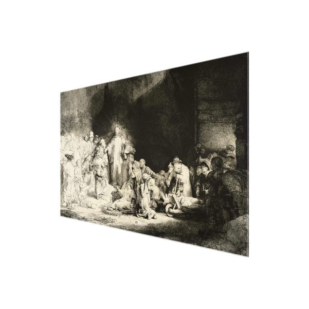 Obrazy na szkle artyści Rembrandt van Rijn - Chrystus uzdrawia chorych