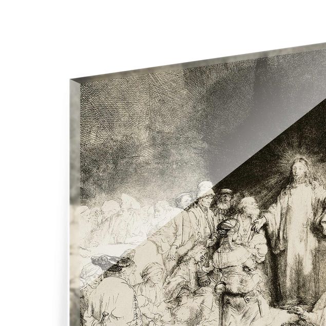 Obrazy do salonu nowoczesne Rembrandt van Rijn - Chrystus uzdrawia chorych