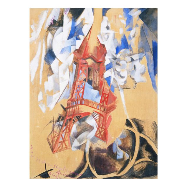 Obrazy na szkle abstrakcja Robert Delaunay - Wieża Eiffla