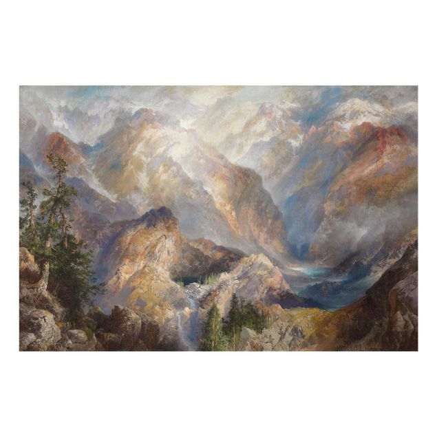 Obrazy na szkle krajobraz Thomas Moran - Poranek w Sierrach