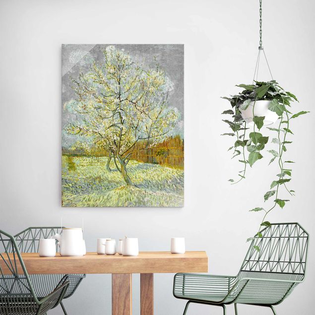 Obrazy na szkle portret Vincent van Gogh - Różowe drzewo brzoskwiniowe