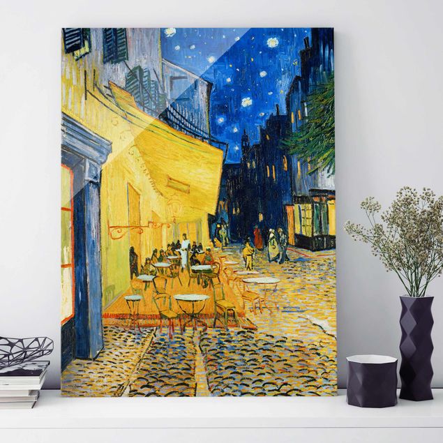 Obrazy na szkle architektura i horyzont Vincent van Gogh - Taras kawiarni w Arles
