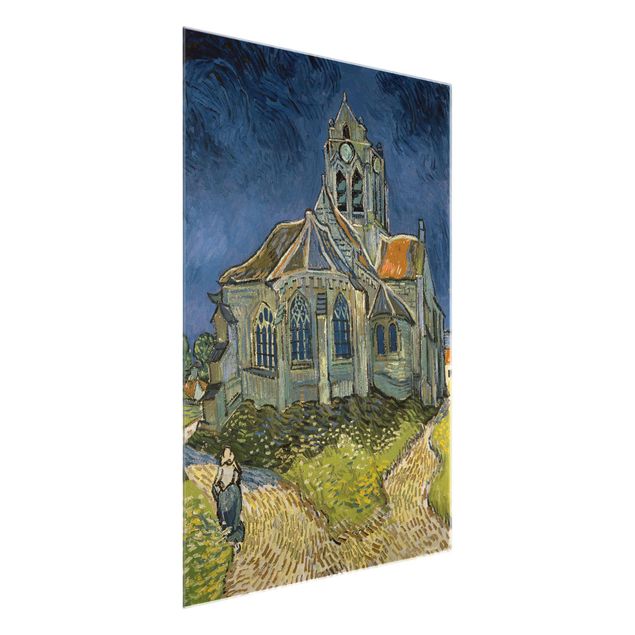 Obrazy na szkle portret Vincent van Gogh - Kościół w Auvers-sur-Oise