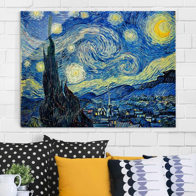Obrazy na szkle architektura i horyzont Vincent van Gogh - Gwiaździsta noc