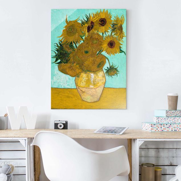 Obrazy martwa natura Vincent van Gogh - Wazon ze słonecznikami