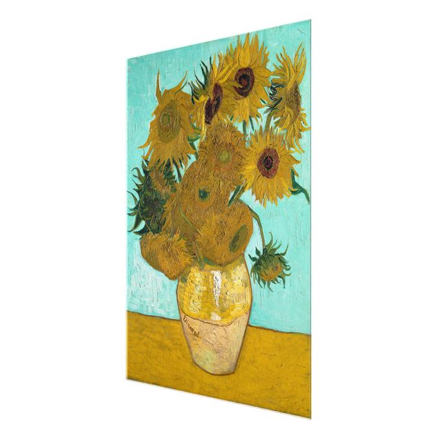 Obrazy na szkle artyści Vincent van Gogh - Wazon ze słonecznikami