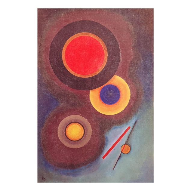 Obrazy na szkle abstrakcja Wassily Kandinsky - Kręgi i linie