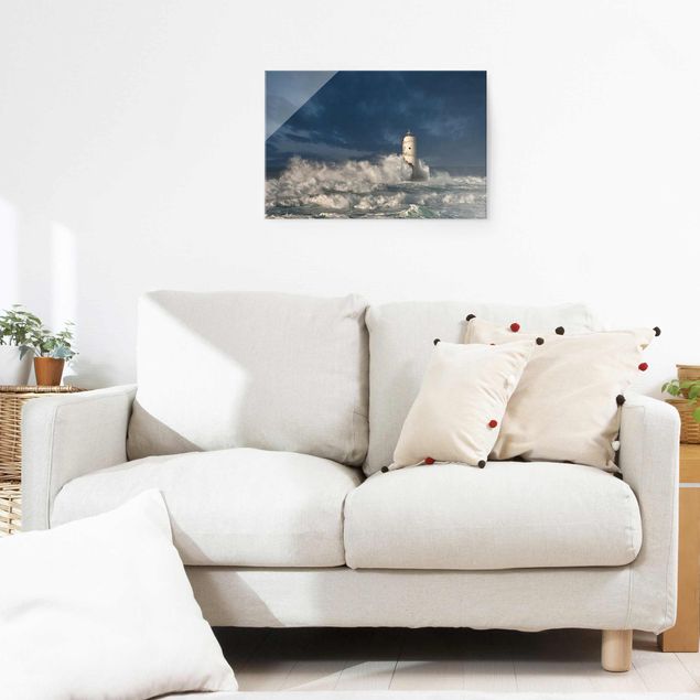Obrazy na szkle poziomy Latarnia morska na Sardynii