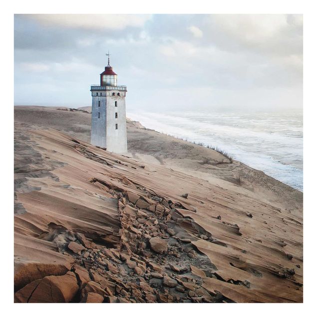 Obrazy na szkle plaża Latarnia morska w Danii