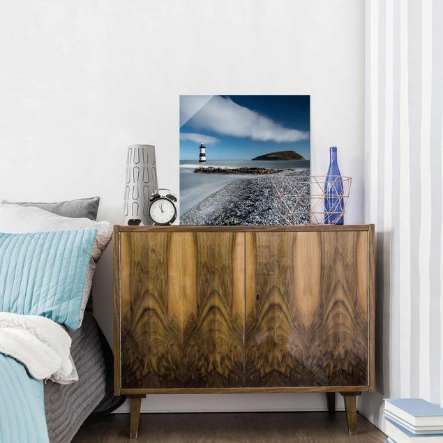 Obrazy na szkle wybrzeże Latarnia morska w Walii