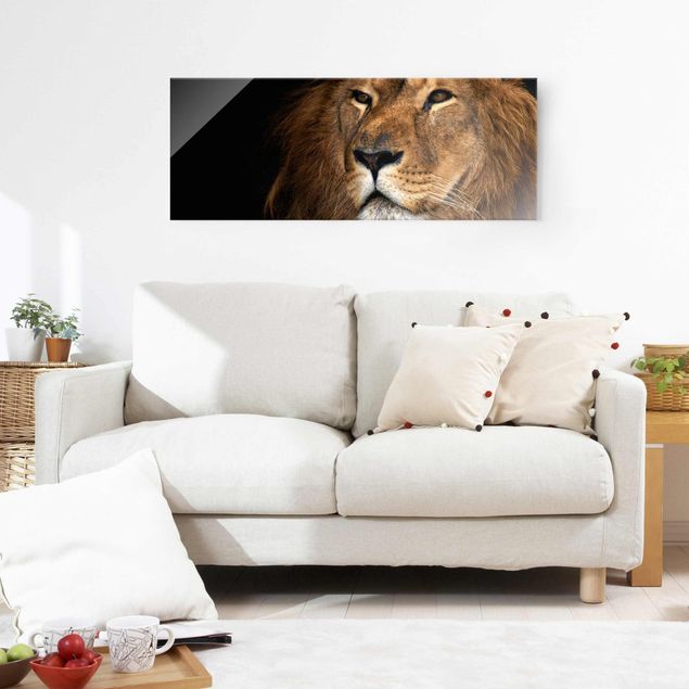 Obrazy na szkle panorama Widok lwa