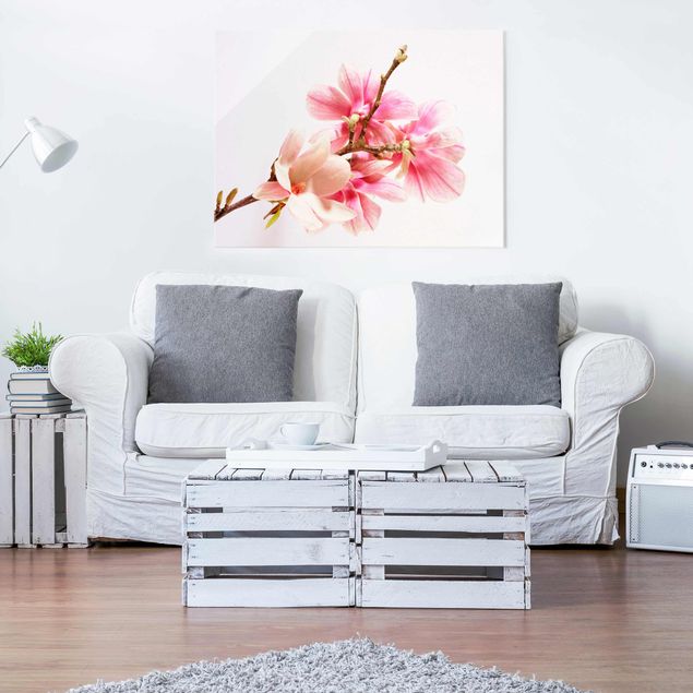 Obrazy do salonu nowoczesne Kwiaty magnolii