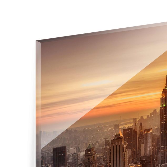Nowoczesne obrazy Manhattan Skyline Wieczorny nastrój