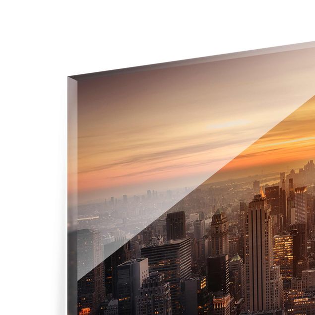 Nowoczesne obrazy Manhattan Skyline Wieczorny nastrój