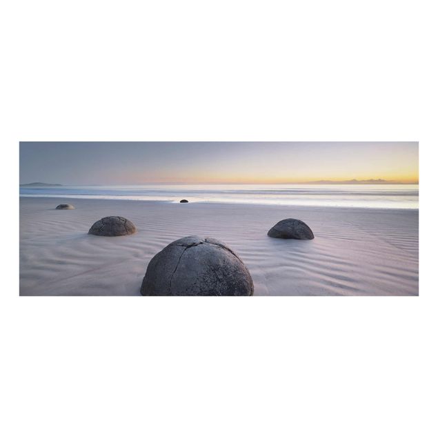 Obrazy na szkle plaża Moeraki Boulders Nowa Zelandia