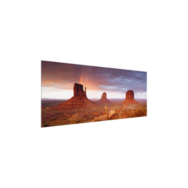 Obrazy na szkle krajobraz Monument Valley o zachodzie słońca