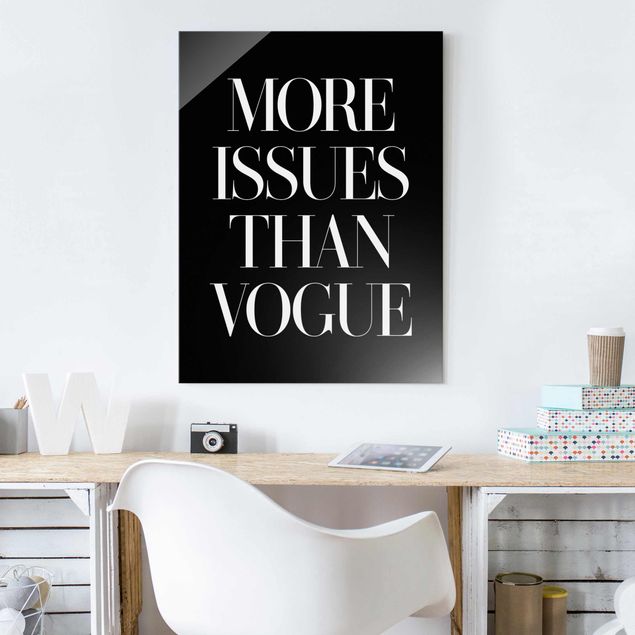 Obrazy na szkle portret Więcej problemów niż Vogue