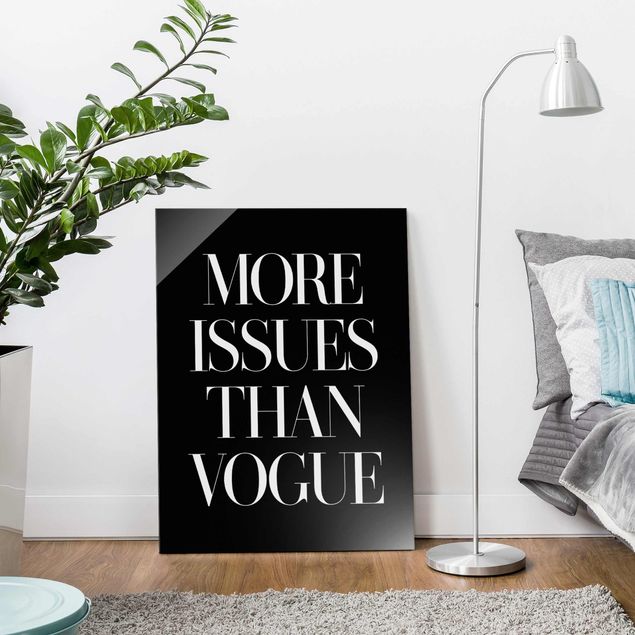 Obrazy na szkle powiedzenia Więcej problemów niż Vogue