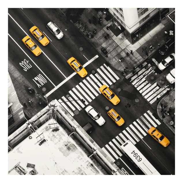 Obrazy na szkle kwadrat Taksówki w Nowym Jorku