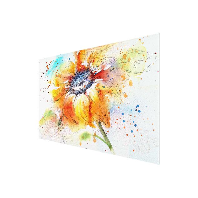 Obrazy motywy kwiatowe Malowany słonecznik