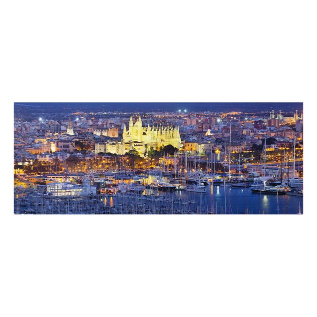 Obrazy nowoczesny Palma de Mallorca - panorama miasta i port