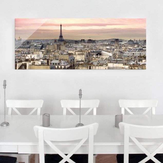 Obrazy na szkle architektura i horyzont Paryż z bliska i osobiście