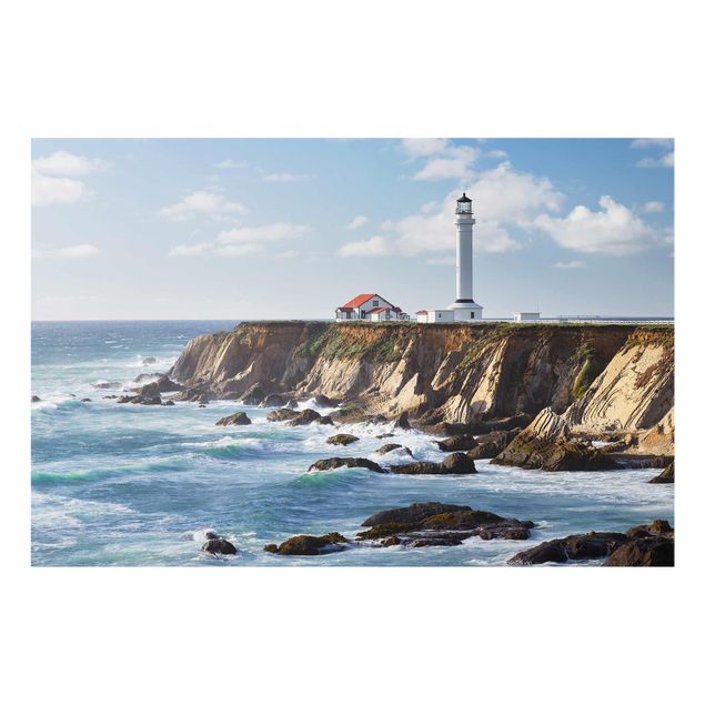 Obrazy na szkle plaża Point Arena Lighthouse California