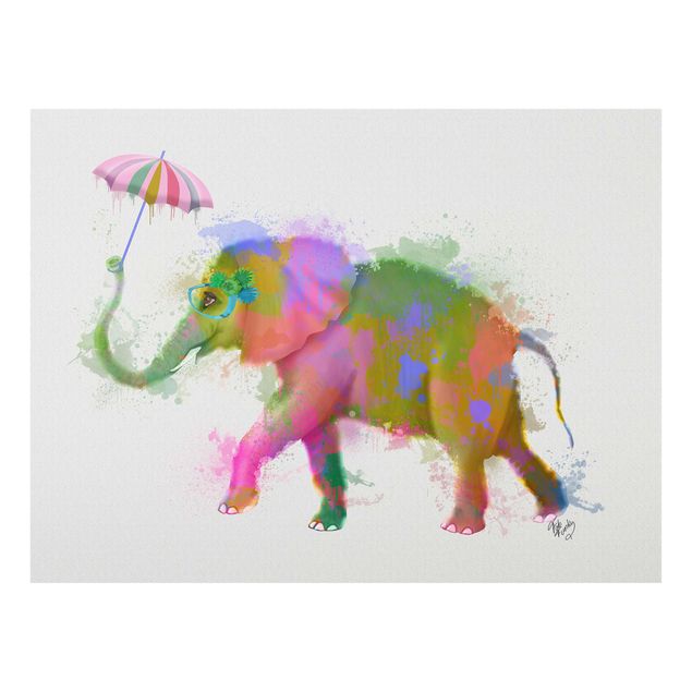 Nowoczesne obrazy Rainbow Splash Elephant