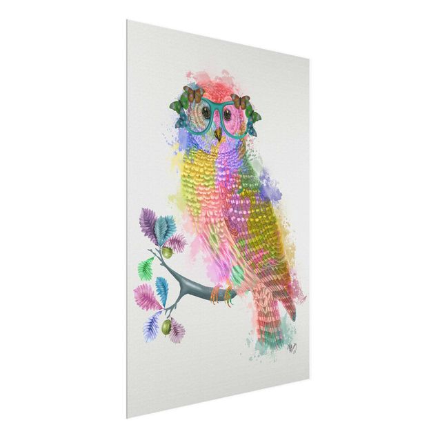Obrazy nowoczesne Rainbow Splash Owl