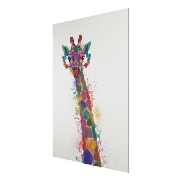 Obrazy ze zwierzętami Rainbow Splash Żyrafa