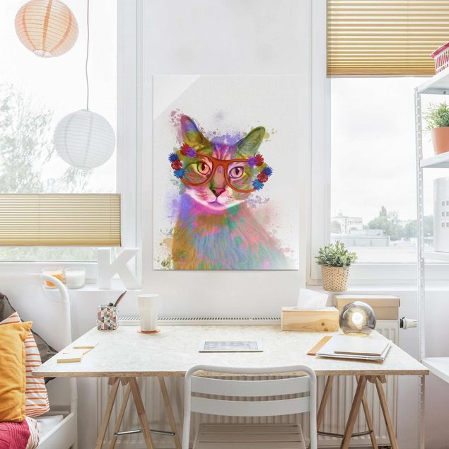 Obrazy koty Rainbow Splash Cat