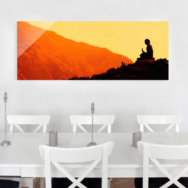 Obrazy na szkle panorama Budda gniazdujący