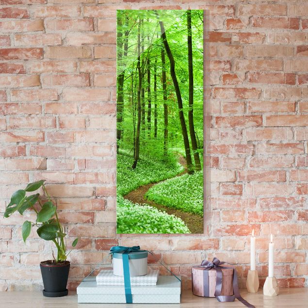 Obrazy na szkle portret Szlakiem lasów romantycznych
