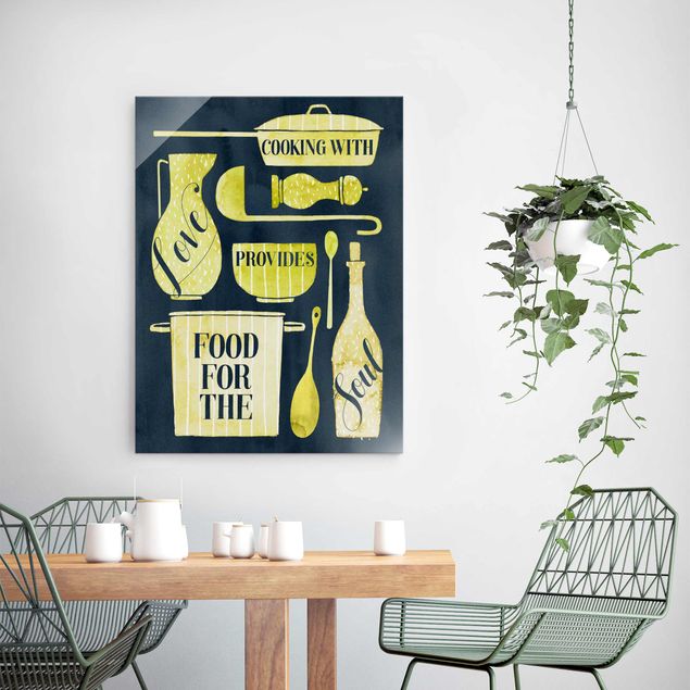 Obrazy na szkle powiedzenia Soul Food - Z miłością