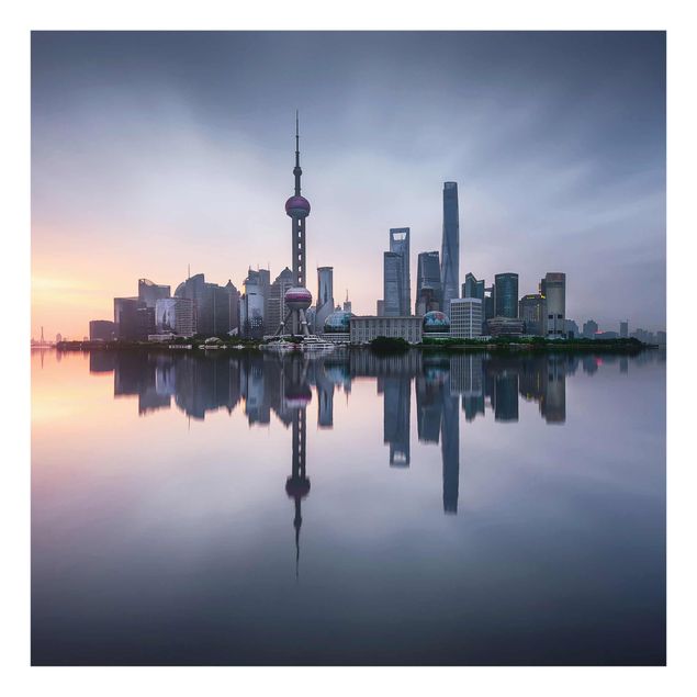 Obrazy nowoczesne Szanghaj Skyline Poranny nastrój