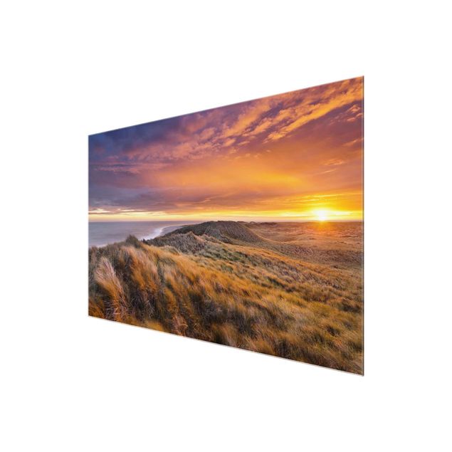 Obrazy na szkle plaża Wschód słońca na plaży na Sylcie