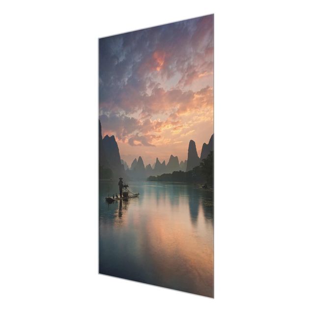 Nowoczesne obrazy do salonu Wschód słońca nad rzeką Chińską