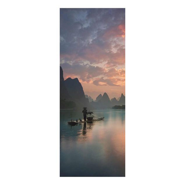 Obrazy na szkle zachód słońca Wschód słońca nad rzeką Chińską
